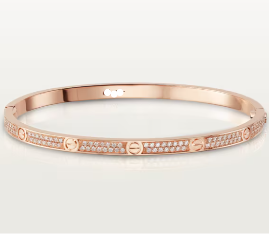 18K Diamonds Paved Love Bracelet Radiant Elegance