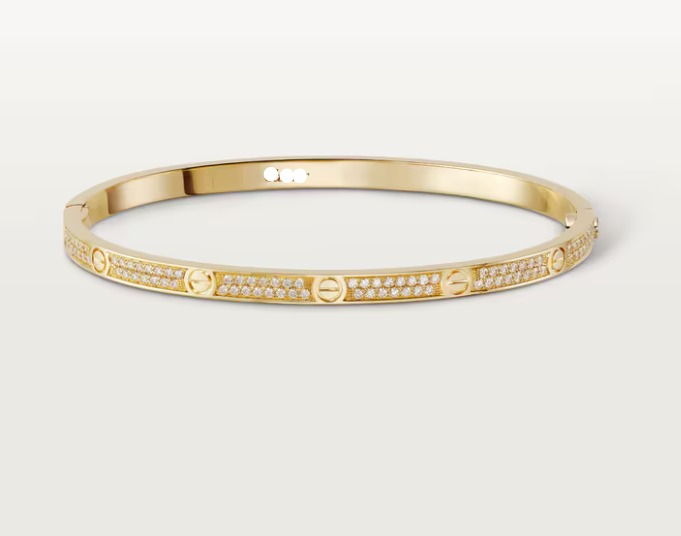18K Diamonds Paved Love Bracelet Radiant Elegance