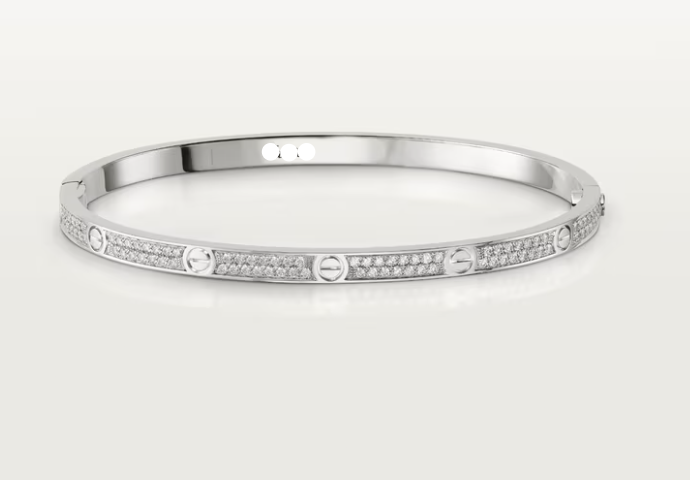 18K Diamonds Paved Love Bracelet Radiant Elegance