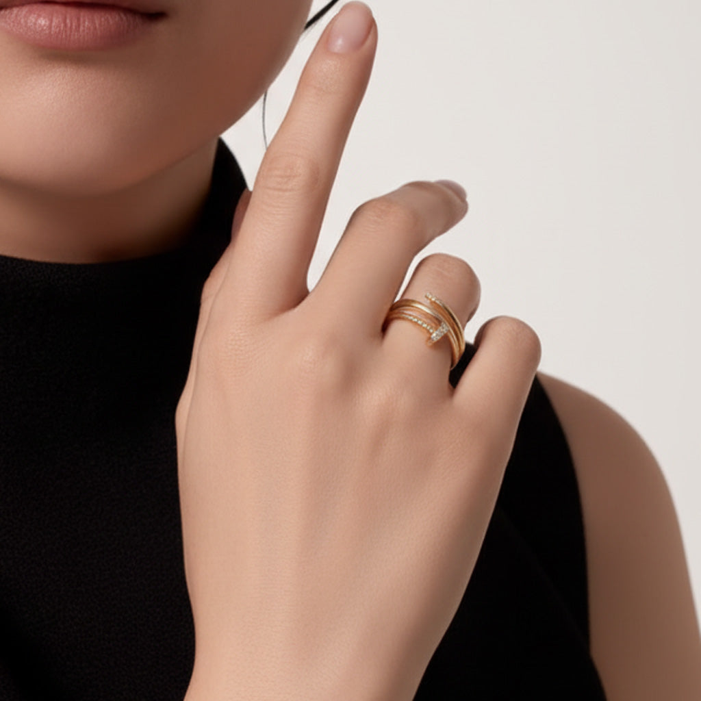 18K Juste Un Clou Diamond Ring