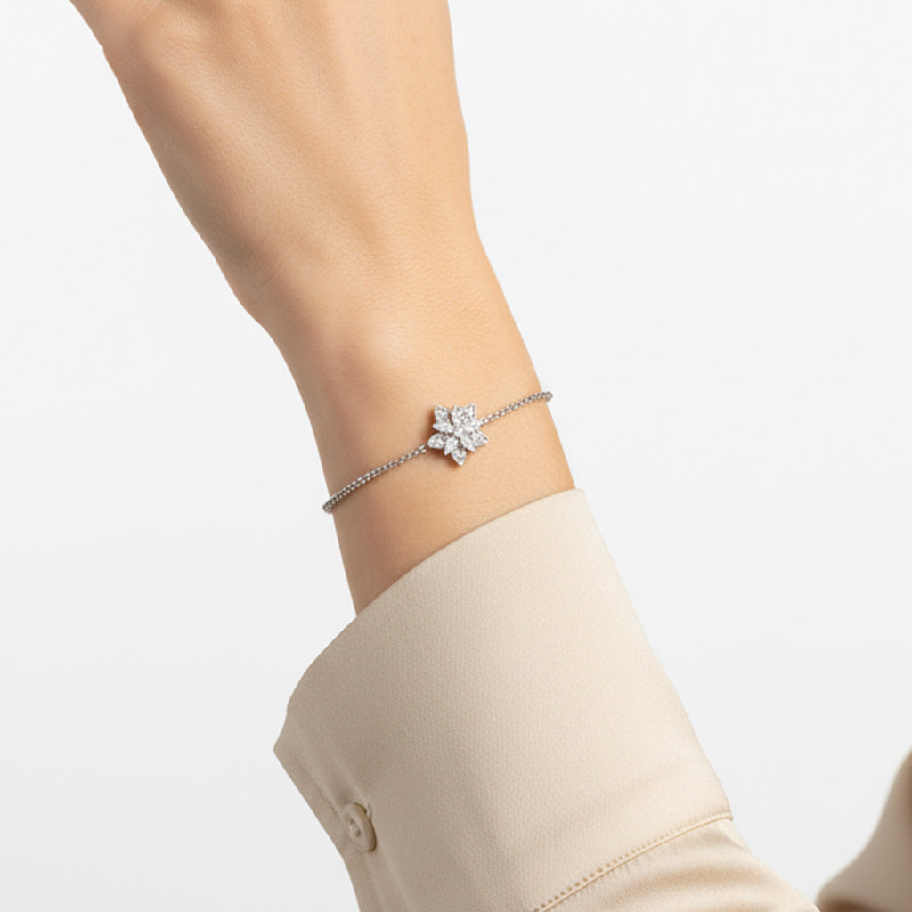 18K Lotus Openwork Bracelet