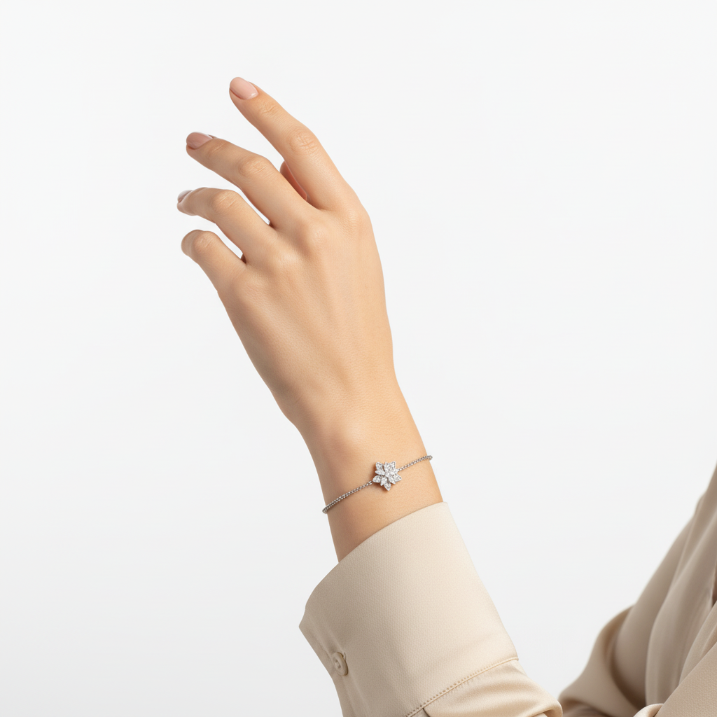 18K Lotus Openwork Bracelet