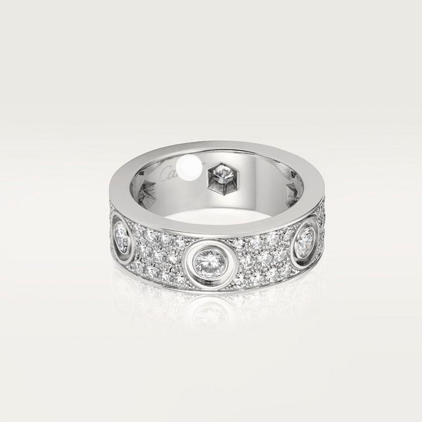 18K Love 6 Diamond Paved Ring