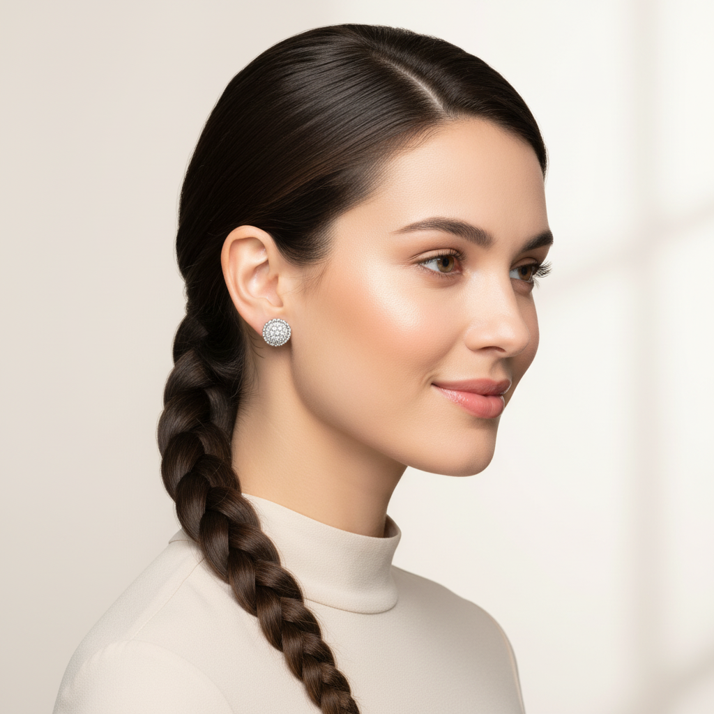 18K Perlée Diamonds Earrings