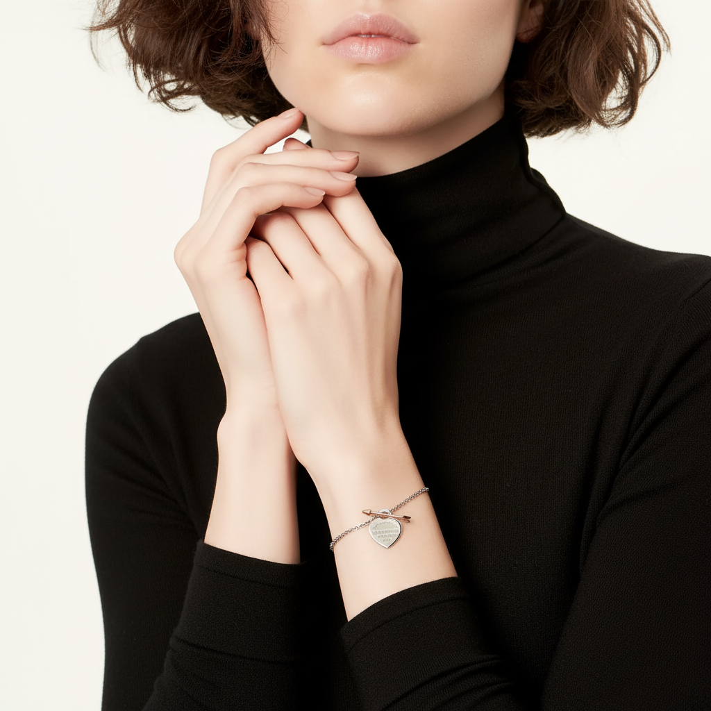 18K Return To T Lovestruck Heart Tag Bracelet