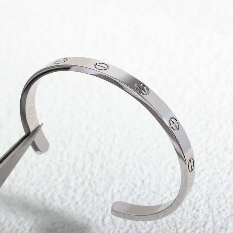 18K Silver Love Bracelet Modern Elegance