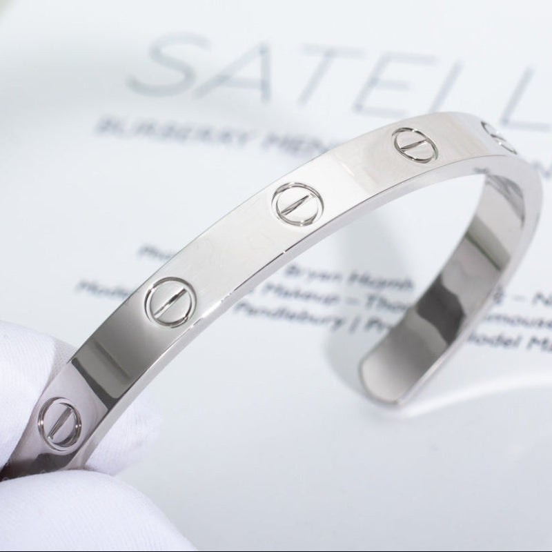 18K Silver Love Bracelet Modern Elegance