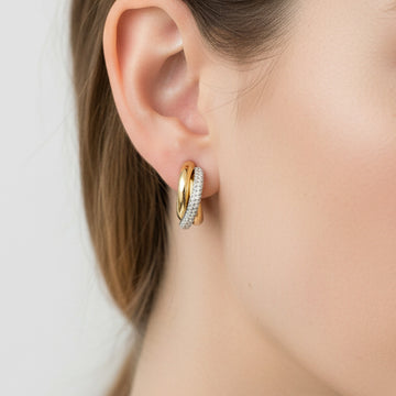 18K Trinity Diamond Earrings