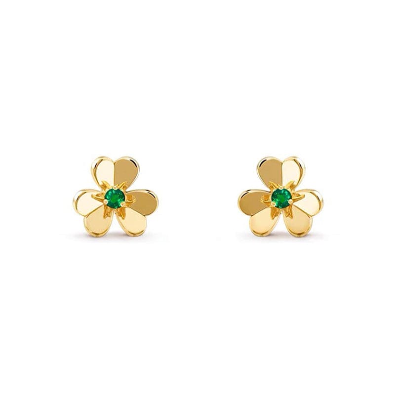 Roostick Frivole Mini Emerald Earrings