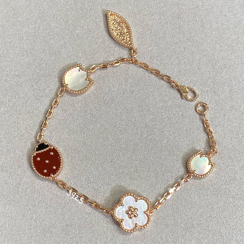 Roostick Lucky Spring Five Motifs Clover Bracelet