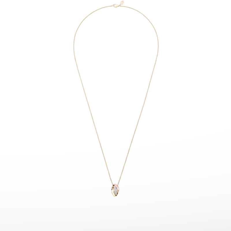 Roostick Trinity Cushion Diamond Necklace