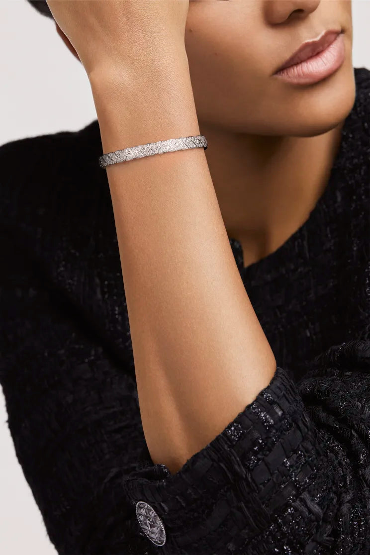 Roostick Crush Bracelet Silver Full Diamond