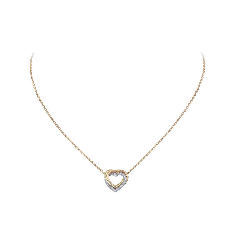 Roostick Trinity Heart Diamond Necklace
