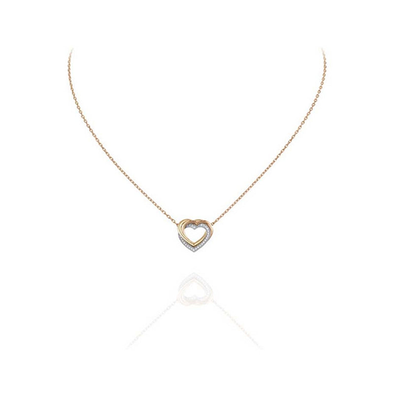 Roostick Trinity Heart Diamond Necklace