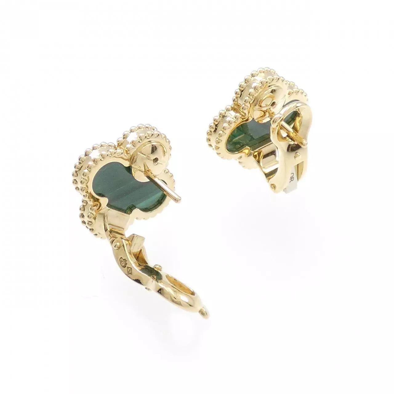 Roostick Vintage Alhambra Malachite Earrings