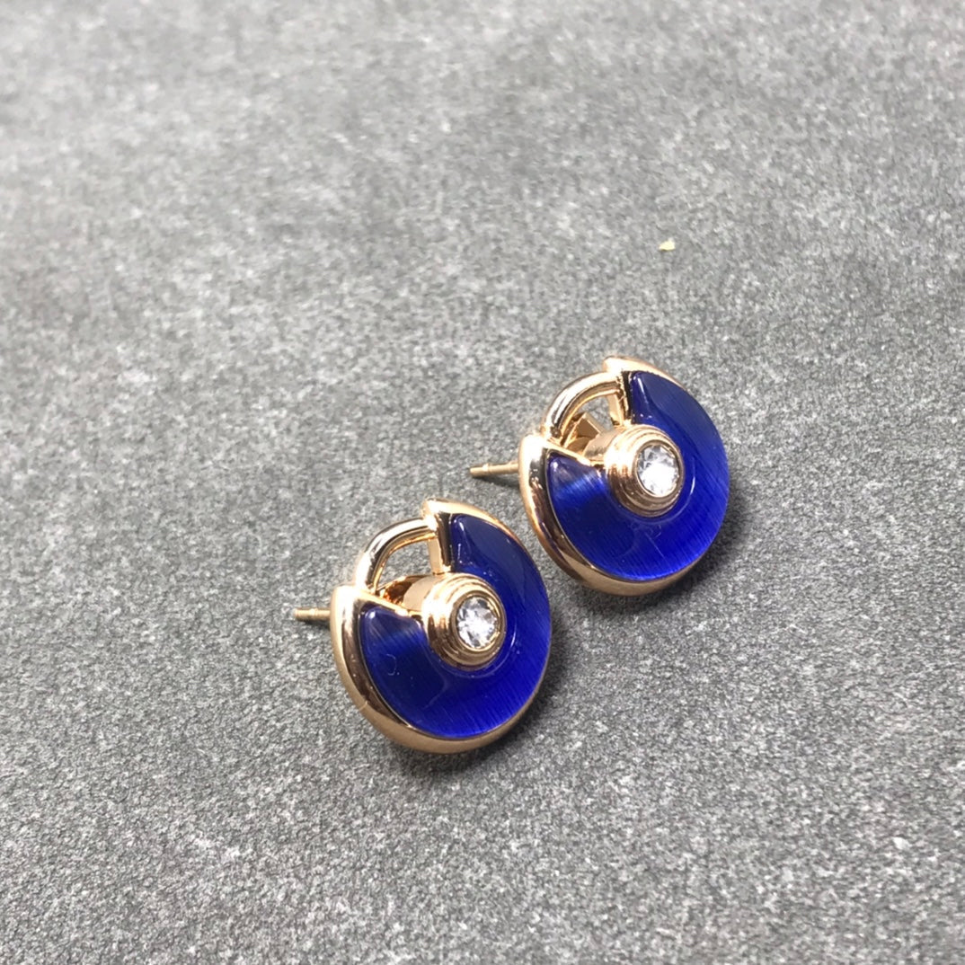 Roostick Amulette De Lapis Lazuli Diamond Earrings
