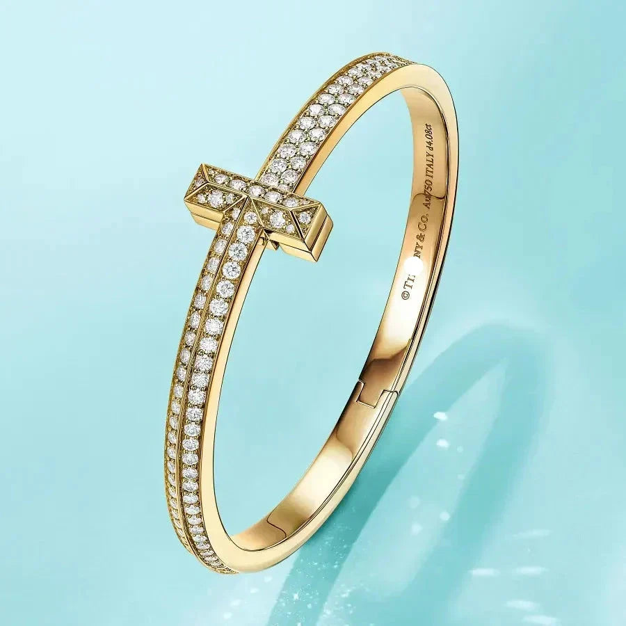 Roostick T1 Wide Diamond Bangle Bracelet