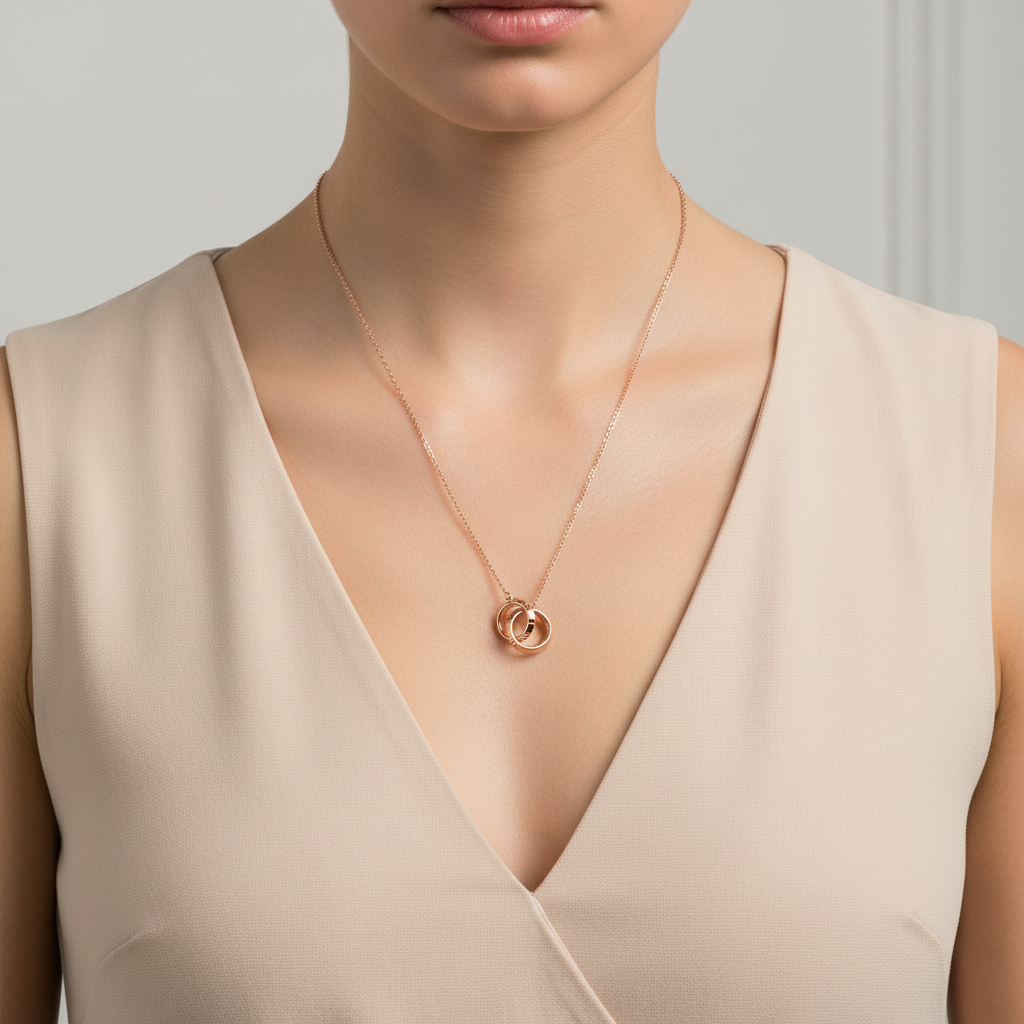 Atlas X Closed Interlocking Pendant Necklace
