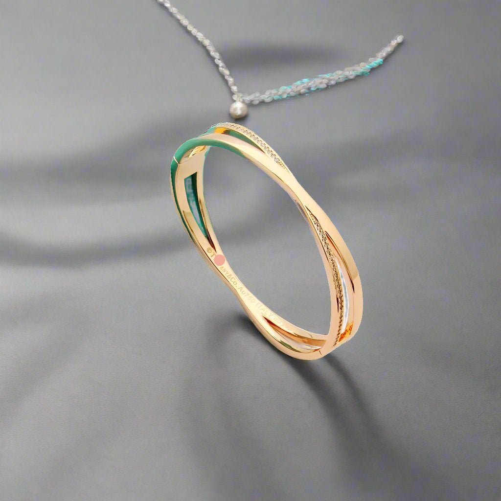 Atlas X Narrow Hinged Bangle Bracelet