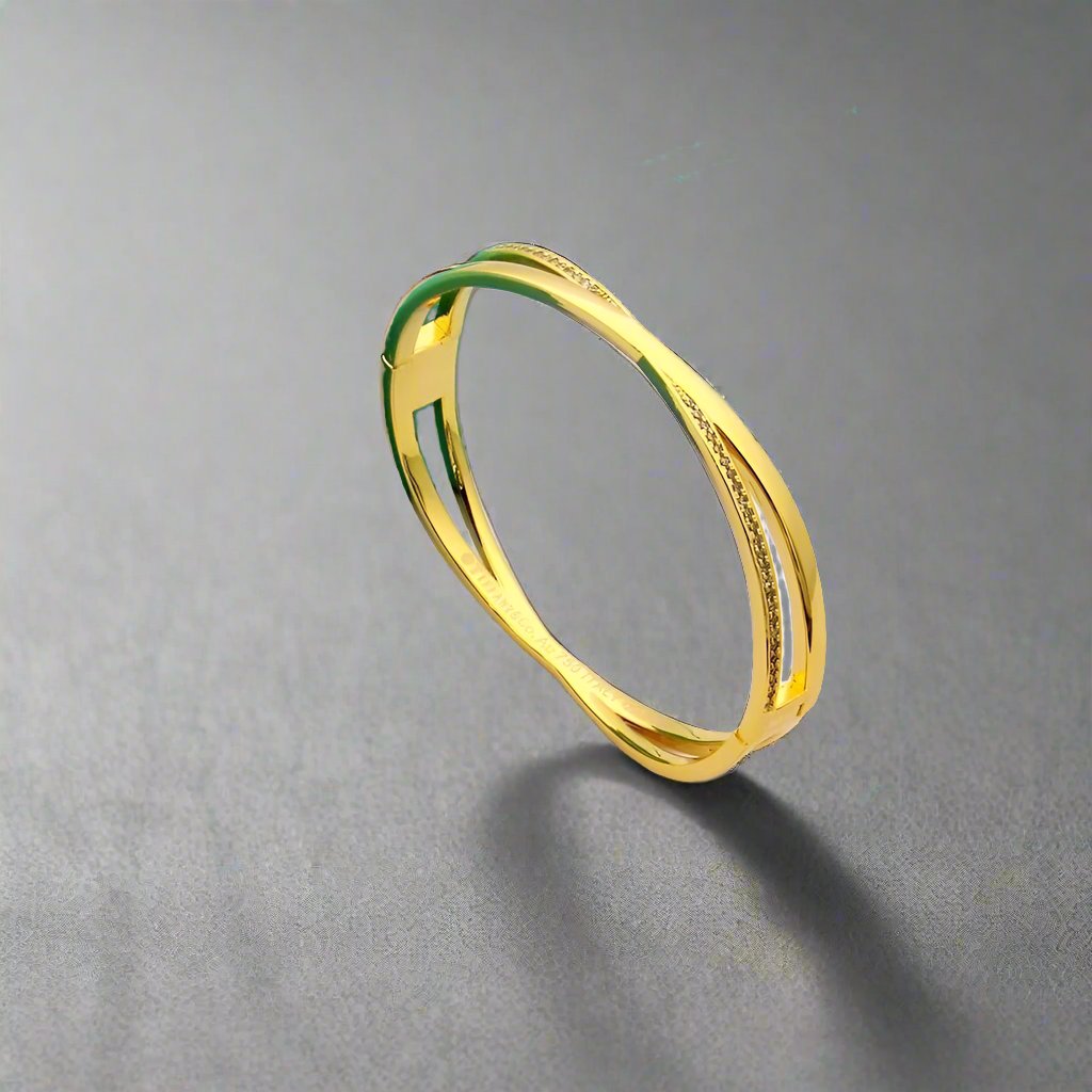 Atlas X Narrow Hinged Bangle Bracelet