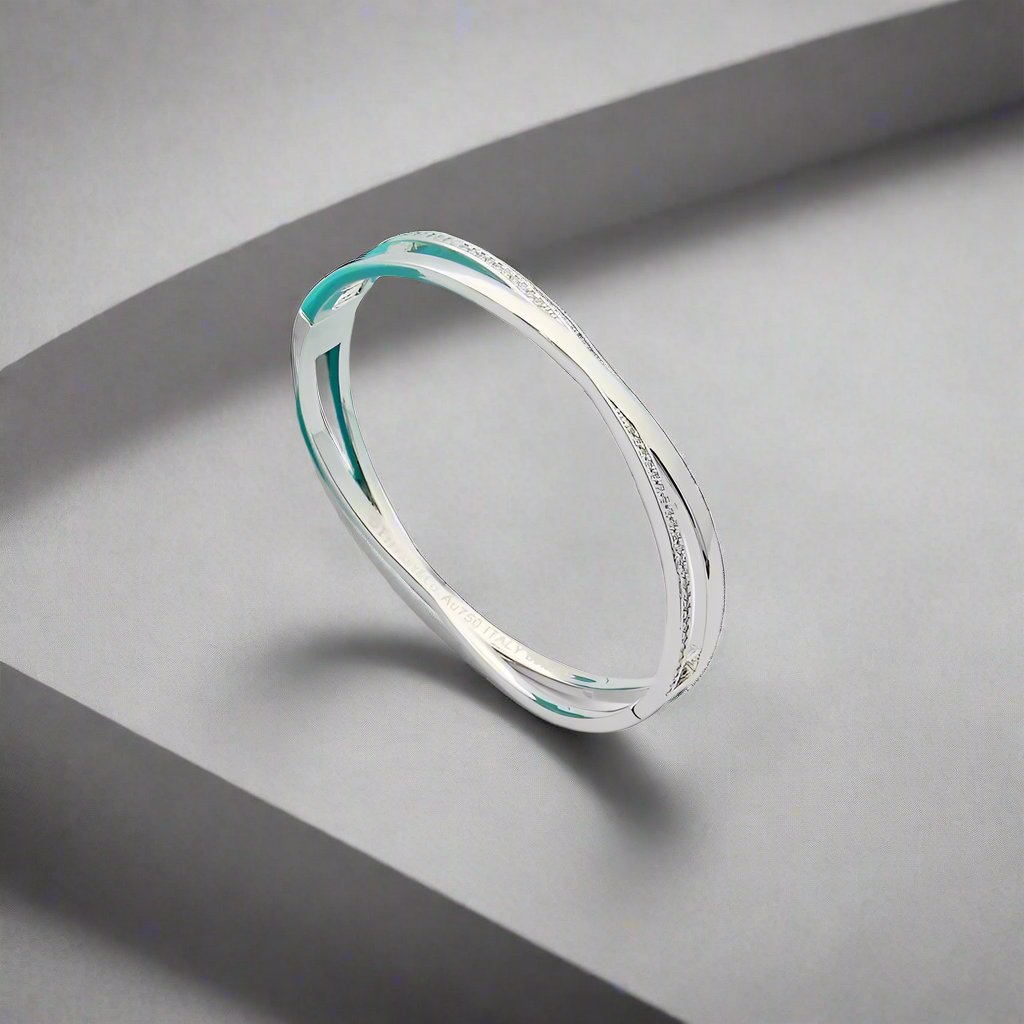 Atlas X Narrow Hinged Bangle Bracelet