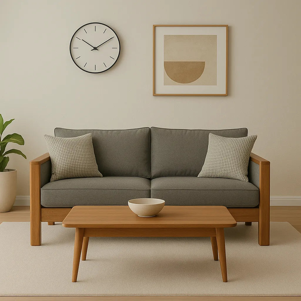 Block Arm 2 Seater Sofa Strong Form Soft Comfort