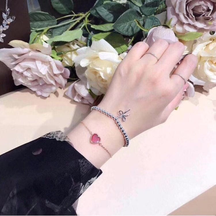 Bow Charm Bead Bracelet