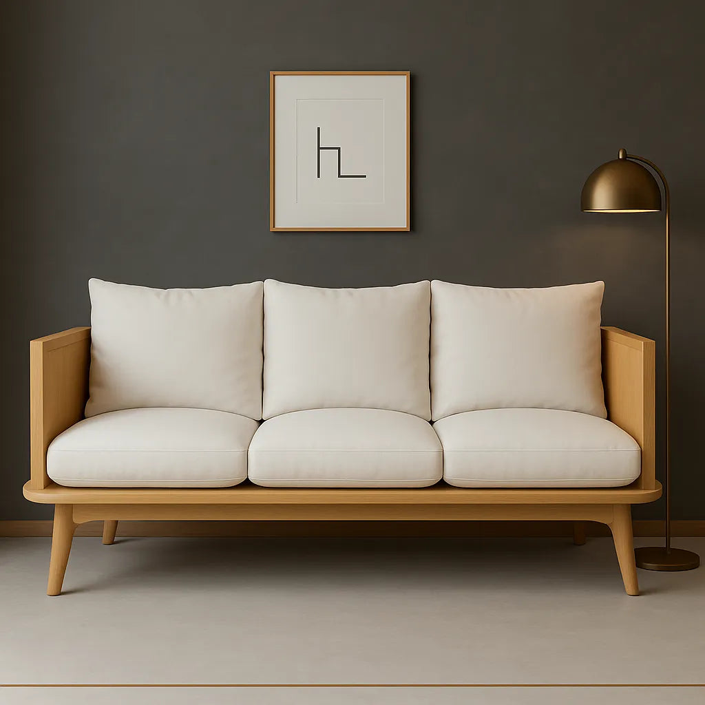 Box Frame 3 Seater Sofa Bold Structure Modern Comfort