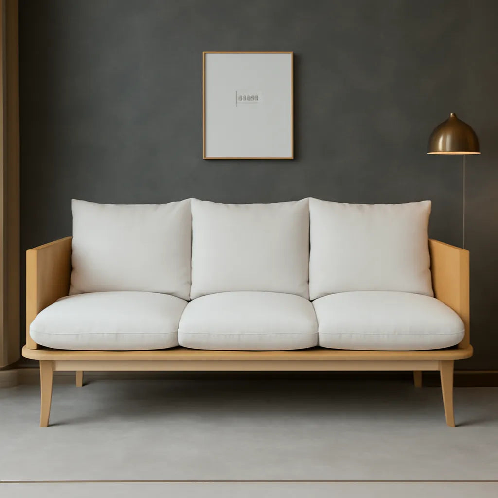 Box Frame 3 Seater Sofa Bold Structure Modern Comfort
