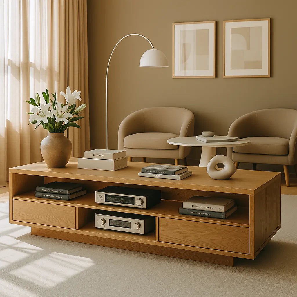 Coffee Table Cabinet Functional Storage Hub for Elegant Interior