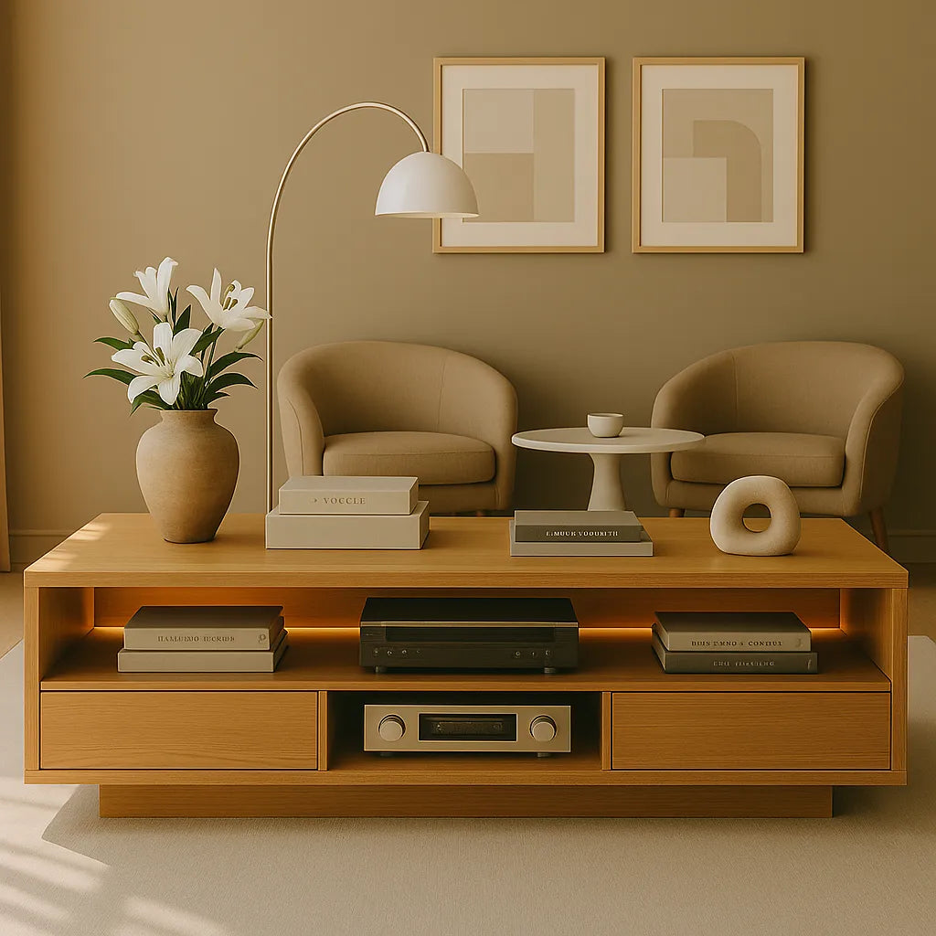 Coffee Table Cabinet Functional Storage Hub for Elegant Interior