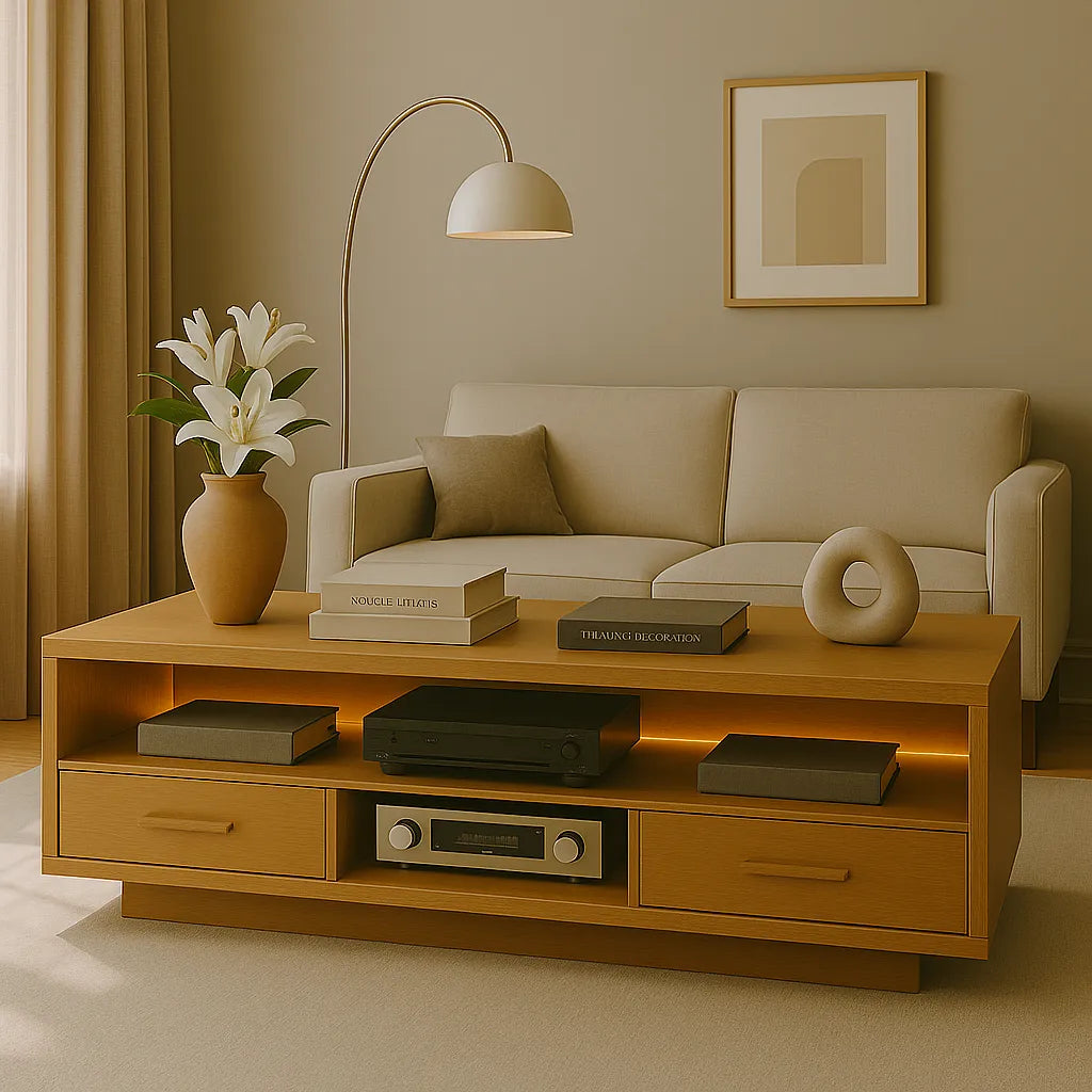Coffee Table Cabinet Functional Storage Hub for Elegant Interior