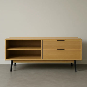Compact TV Shelf Smart Storage Layout For Modern Living Room