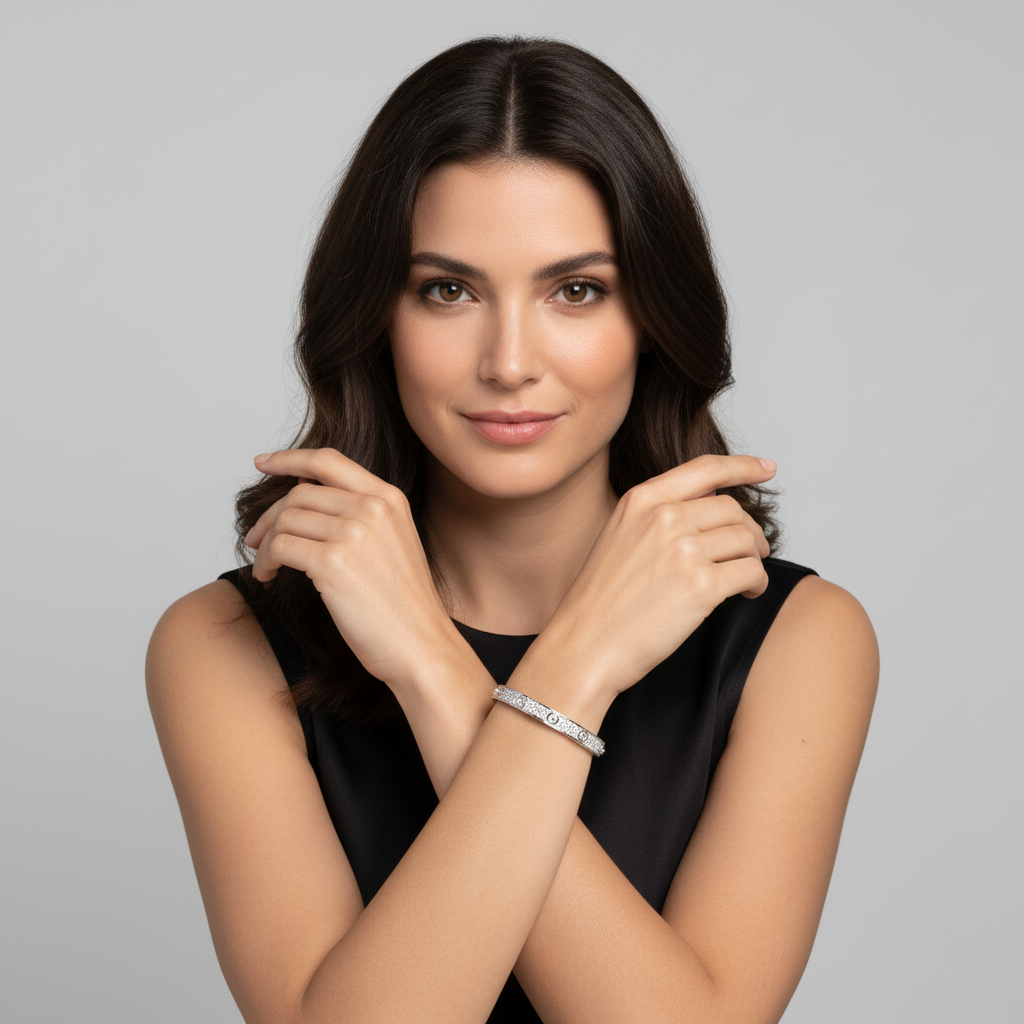 Diamond Paved Love Bracelet