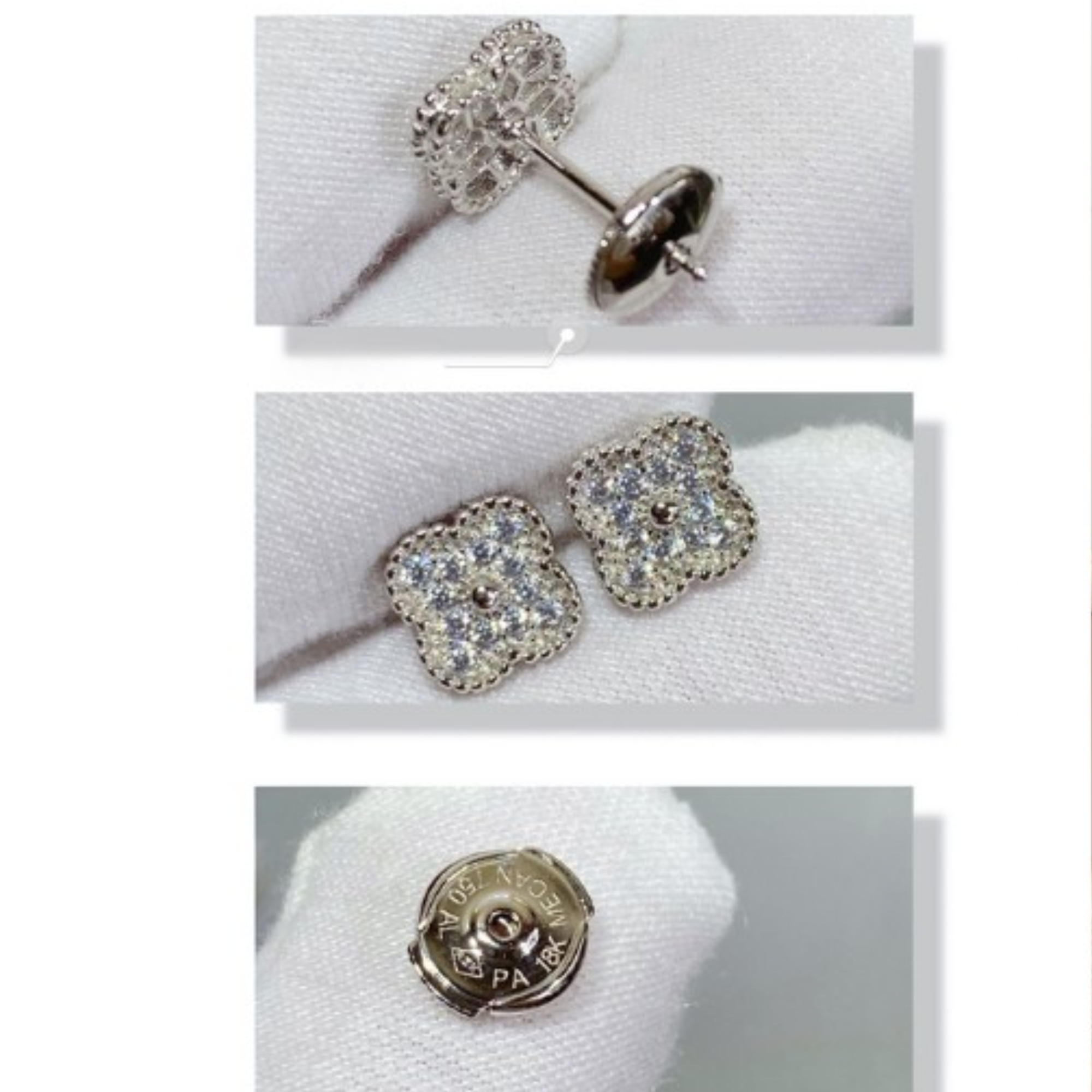 Roostick Vintage Alhambra Diamonds Earrings