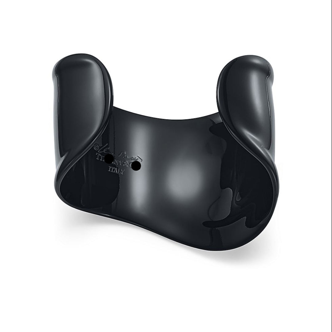 Elsa Peretti Small Bone Cuff Black Bracelet