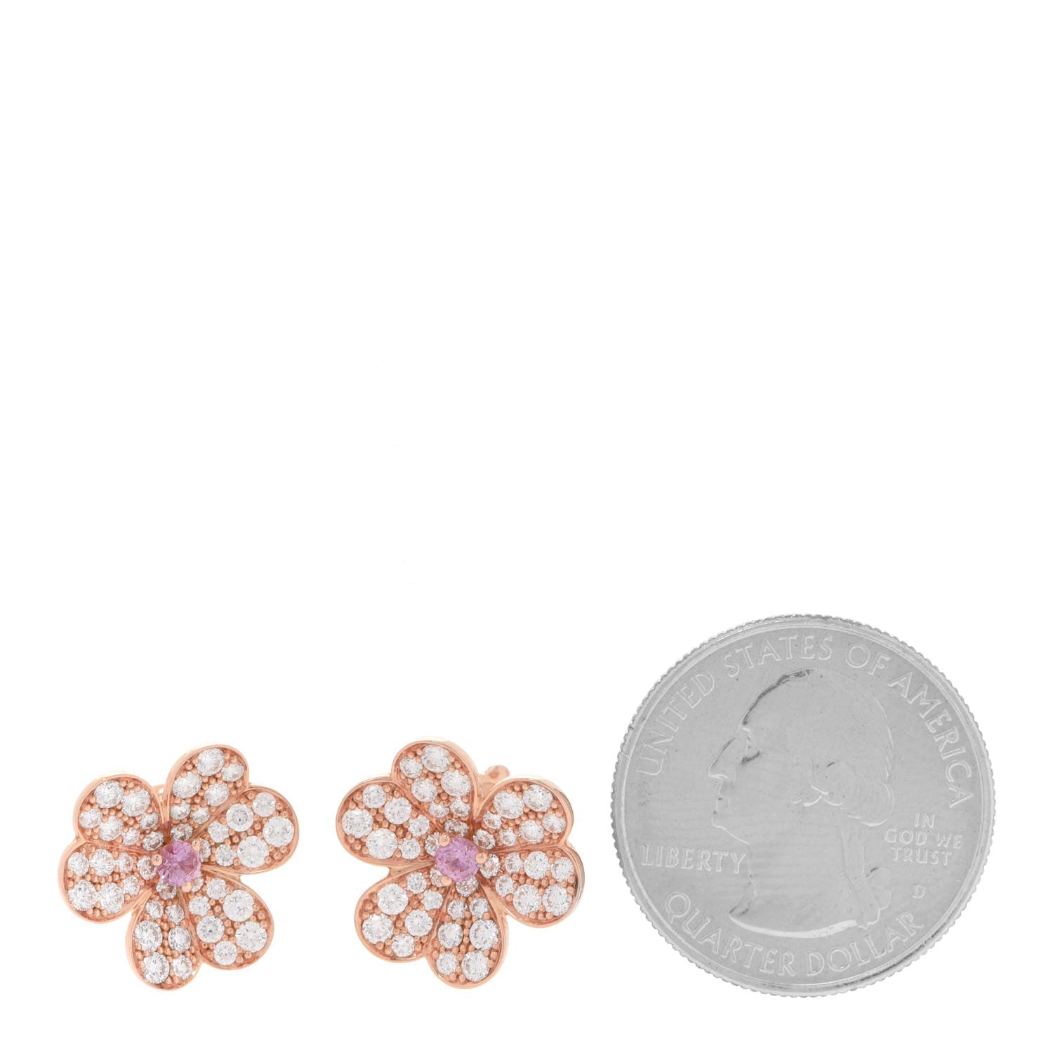 Frivole Pink Sapphire Earrings 18K Rose Gold Vermeil