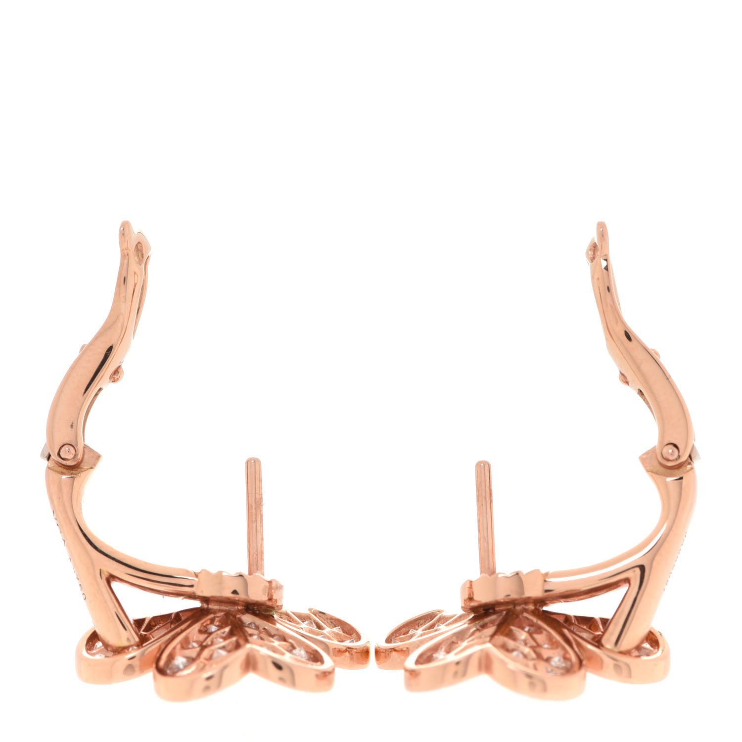 Frivole Pink Sapphire Earrings 18K Rose Gold Vermeil