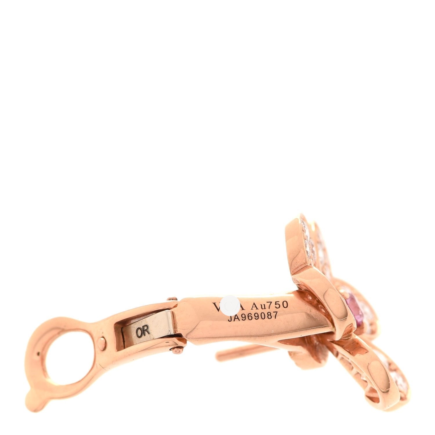 Frivole Pink Sapphire Earrings 18K Rose Gold Vermeil