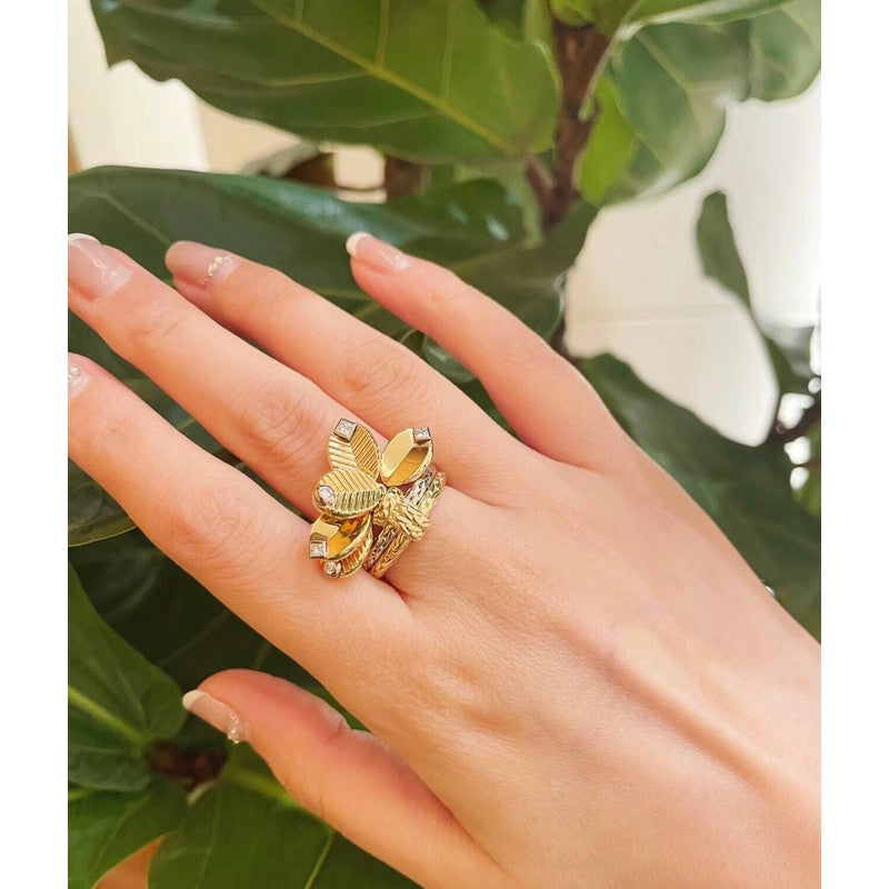 Grain De Café Ring 18K Gold Vermeil