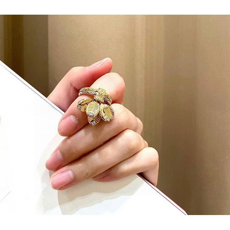 Grain De Café Ring 18K Gold Vermeil