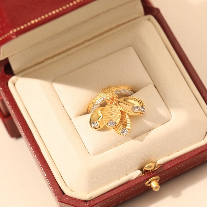 Grain De Café Ring 18K Gold Vermeil