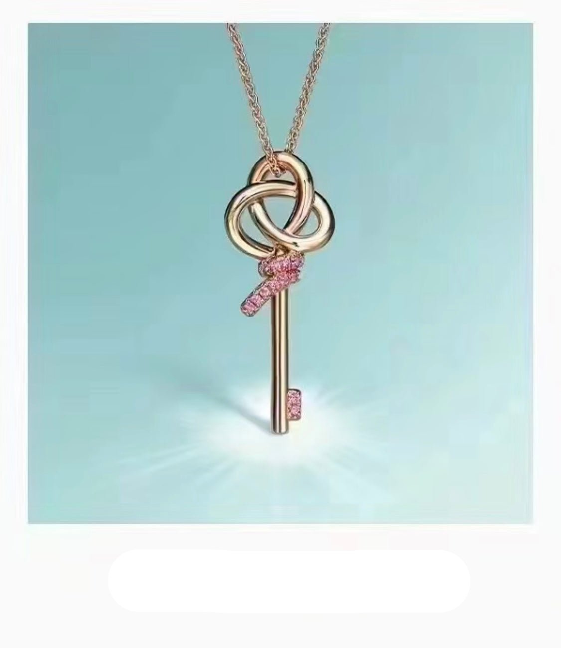 Roostick Keys Woven Pink Diamonds Medium Necklace