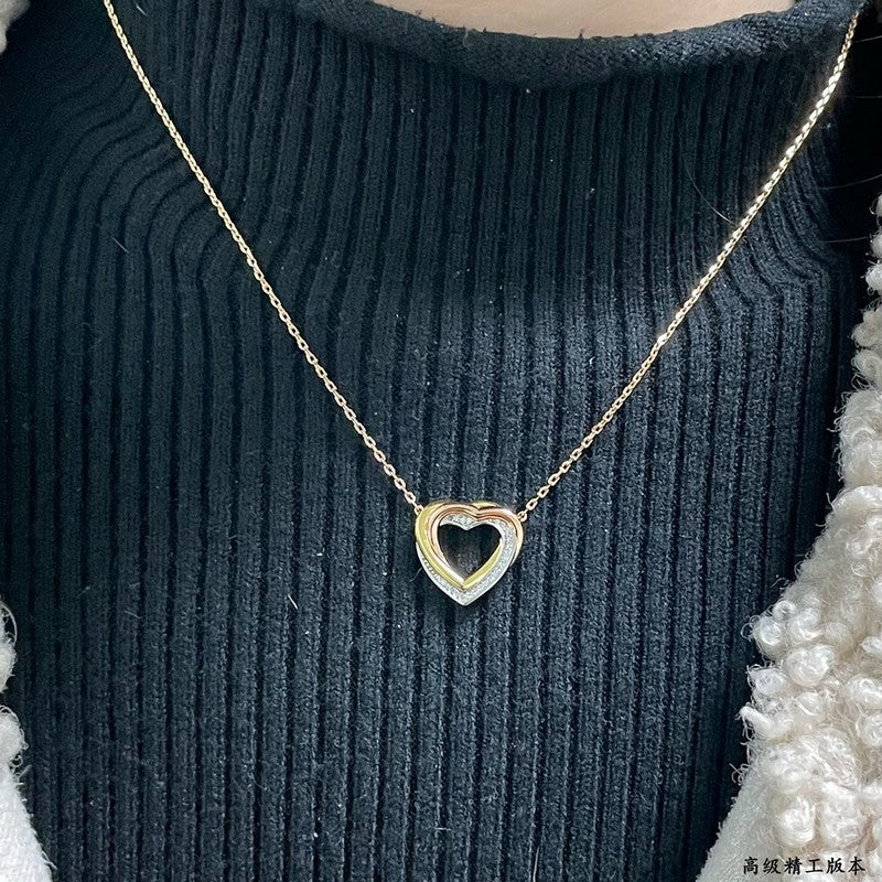 Roostick Trinity Heart Diamond Necklace