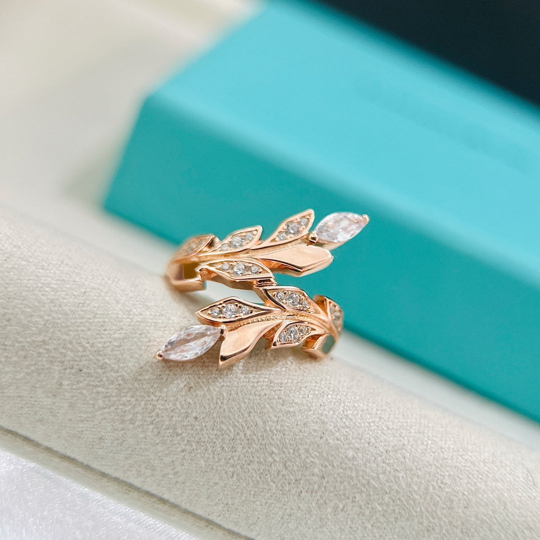 Roostick Vine Bypass Diamond Ring