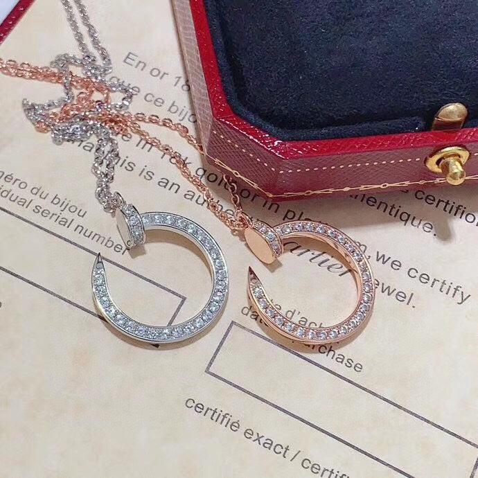 Roostick Juste Un Clou Open Circle Diamonds Necklace