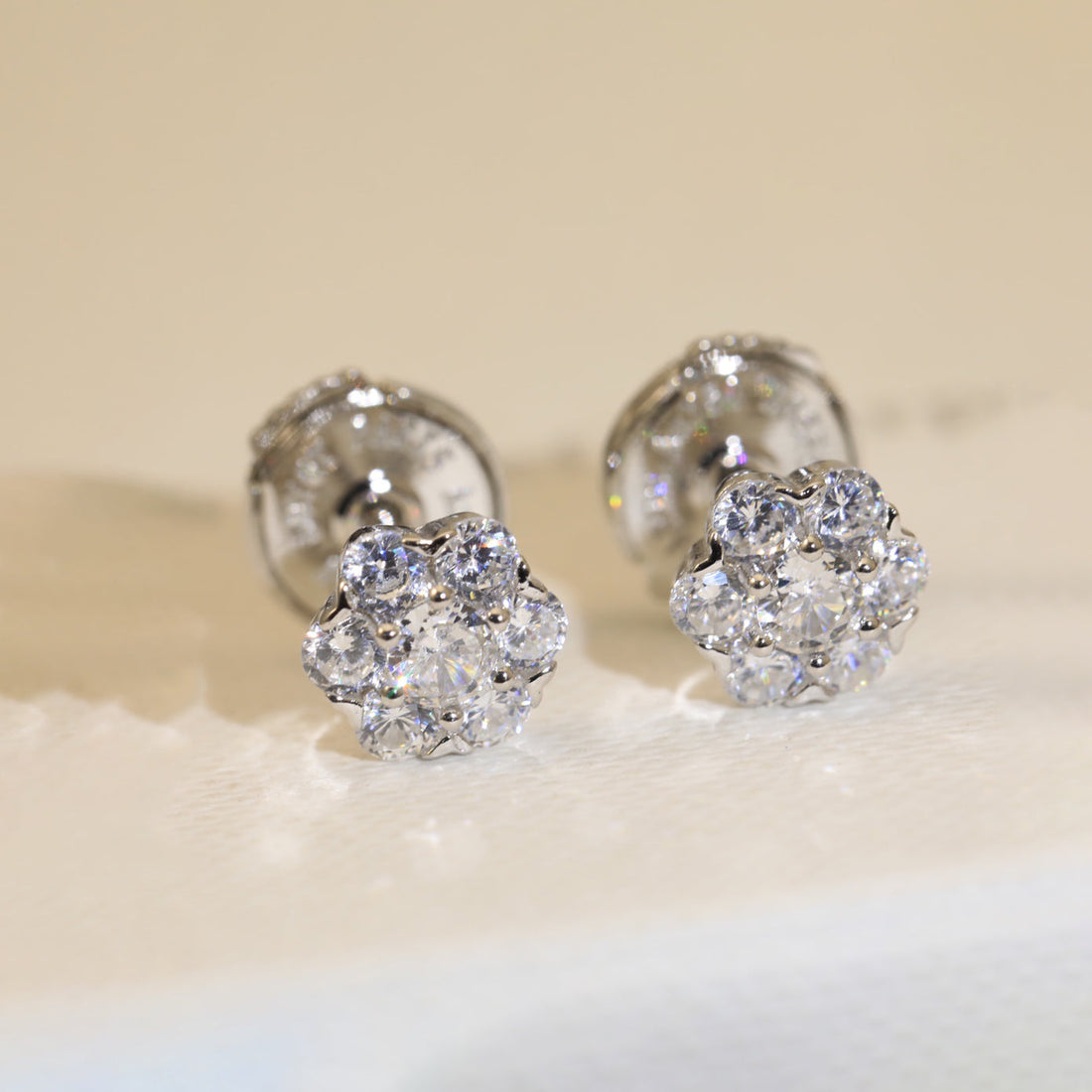 Roostick Flower Crystal Earrings
