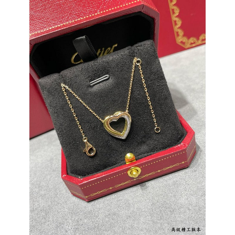 Roostick Trinity Heart Diamond Necklace