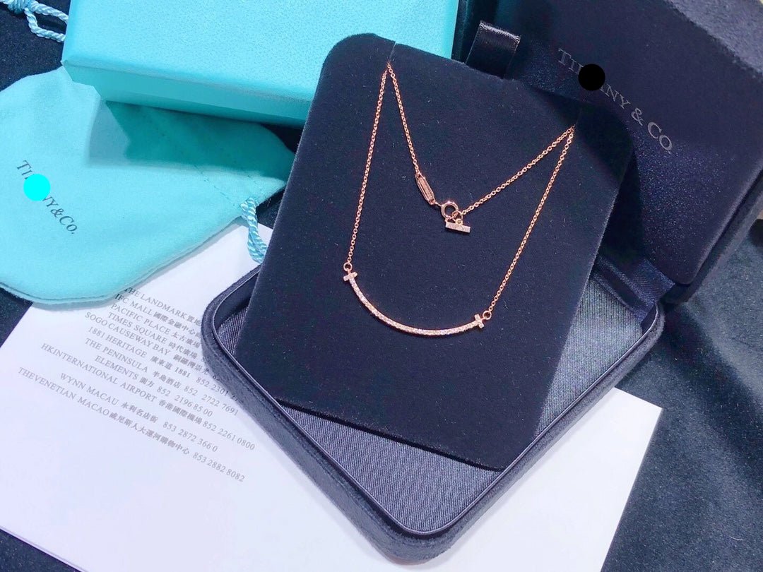Roostick T Medium Diamond Pendant Necklace