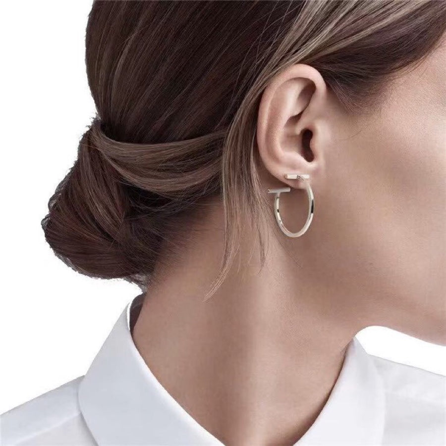 Roostick T Hoop Earrings